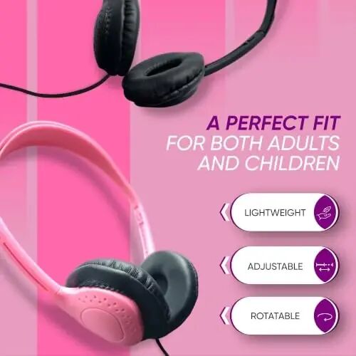 50 Pack Bulk Wired On-Ear Leather Headphones with 3.5mm Connector, Multi - 5