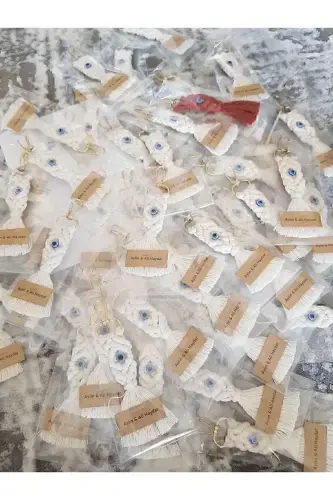 50 Pieces Macrame Keychain Concept, Wedding Engagement Henna Wedding Circumcision Gift - 6