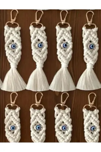 50 Pieces Macrame Keychain Concept, Wedding Engagement Henna Wedding Circumcision Gift - 2