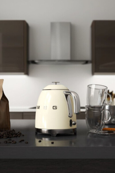 50-yillar uslubidagi Klf05creu Retro Mini choynak Krem - 7