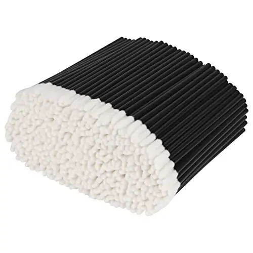 500PCS Lip Wands Applicators Disposable - Vaincre Lip Brush, Lipstick Lint Free Brush Makeup Gloss Wands, Makeup Applicator Beauty Tool Kits Black - 500PCS