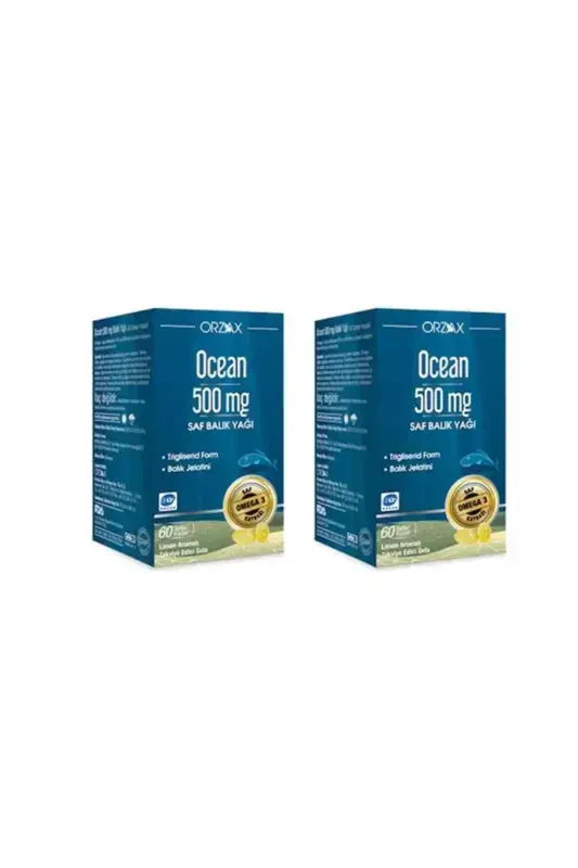 500 Mg Pure Fish Oil 60 Capsules 2 Pack - OCEAN