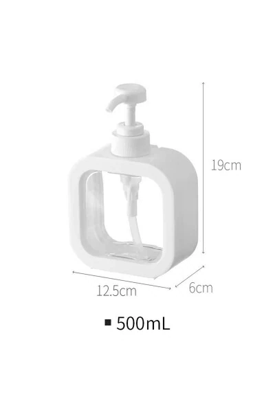 500 ml Tezgah Üstü Beyaz Banyo Dekoratif Mutfak Sıvı Sabunluk Banyo Mutfak Deterjanlık - 4