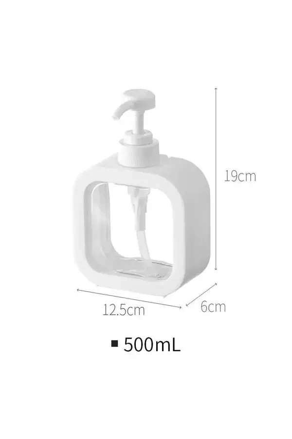 500 ml Tezgah Üstü Beyaz Banyo Dekoratif Mutfak Sıvı Sabunluk Banyo Mutfak Deterjanlık - 4