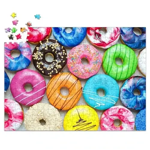 500 Pieces Jigsaw Puzzles Donuts for Adults and Teens and Kids Family Happy Gift Idea New - 4
