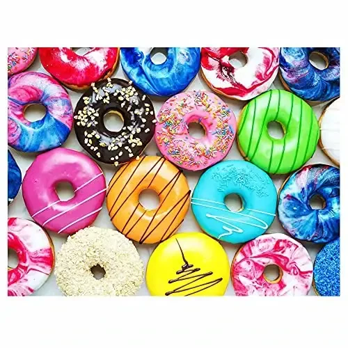 500 Pieces Jigsaw Puzzles Donuts for Adults and Teens and Kids Family Happy Gift Idea New - 1