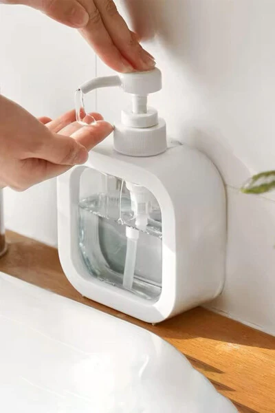 500ml Countertop White Bathroom Decorative Kitchen Liquid Soap Dispenser Bathroom Kitchen Detergent Dispenser - ALACARTE (1)