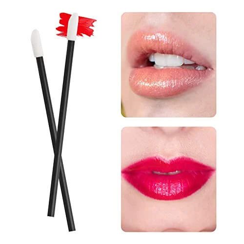 500PCS Lip Wands Applicators Disposable - Vaincre Lipstick Brush Lip Gloss Makeup Applicator Beauty Tool Kits Black - 6