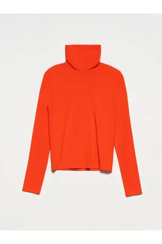 50167 Balıkçı Yaka Bluz-kırmızı-Kırmızı - DILVIN
