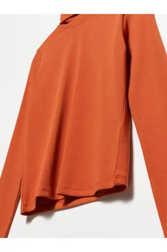 50167 Balıkçı Yaka Bluz-y.oranj - Y.Oranj - 3