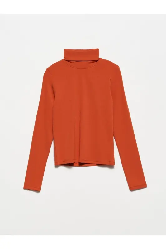 50167 Balıqçı Yaka Bluz-y.oranj-Y.Oranj - DILVIN