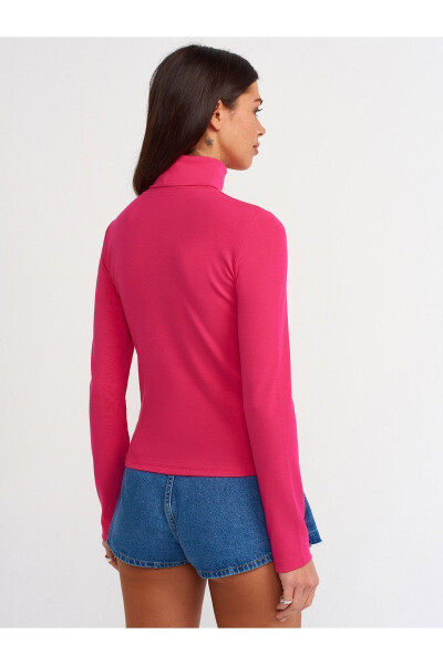 50167 Fisherman Neck Blouse - Fuchsia - DILVIN (1)