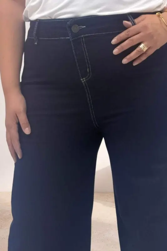 5065 Cepsiz Borupaça Kot Pantolon - Koyu Lacivert - 2