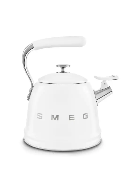 50's Style Beyaz Set Üstü Düdüklü Kettle 2.3 Lt - BEYAZ - 1