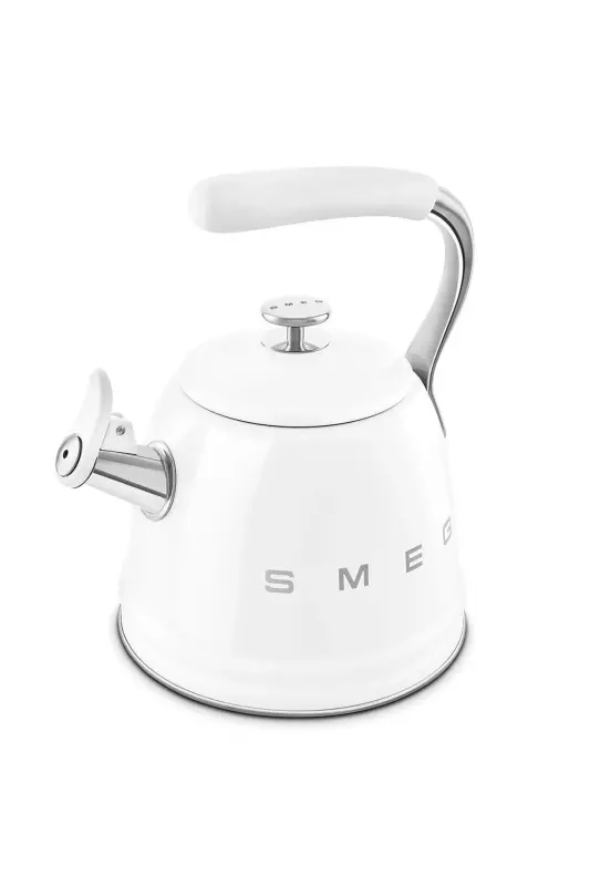 50's Style Beyaz Set Üstü Düdüklü Kettle 2.3 Lt - BEYAZ - 3