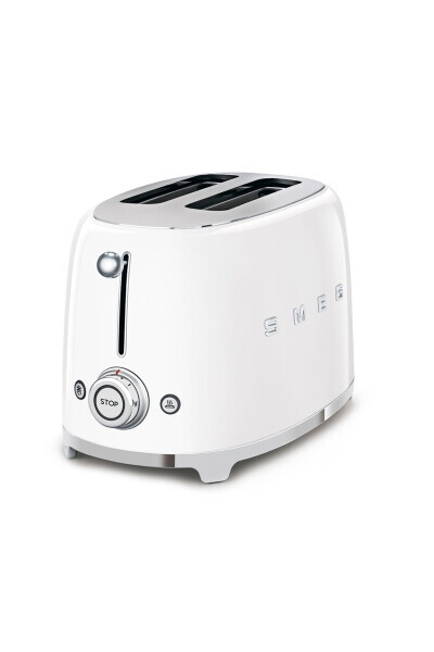 50's Style Beyaz Kettle - 1x2 Ekmek Kızartma Makinesi Ve Filtre Kahve Makine Seti - Beyaz - 4