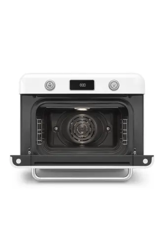 Cof01wheu Retro Serisi Solo Tezgah Üstü Kombi Buharlı Fırın Beyaz-Beyaz - 7