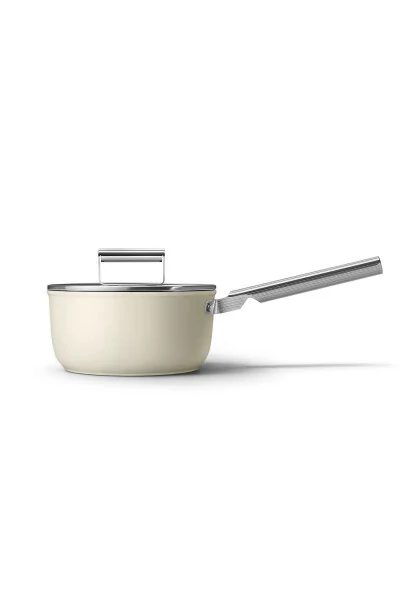 50's Style Cream 20 Cm Sauce Pan - SMEG