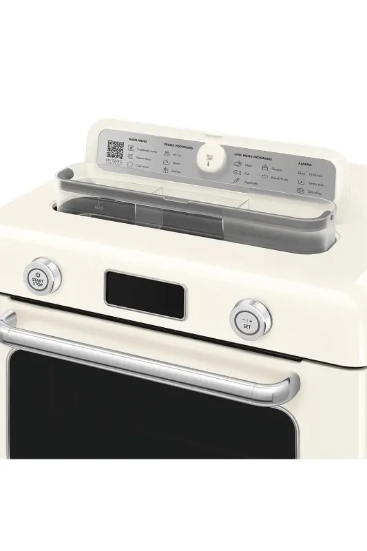 50’s Style Cream Retro Steam Mini Oven - Cream - 7