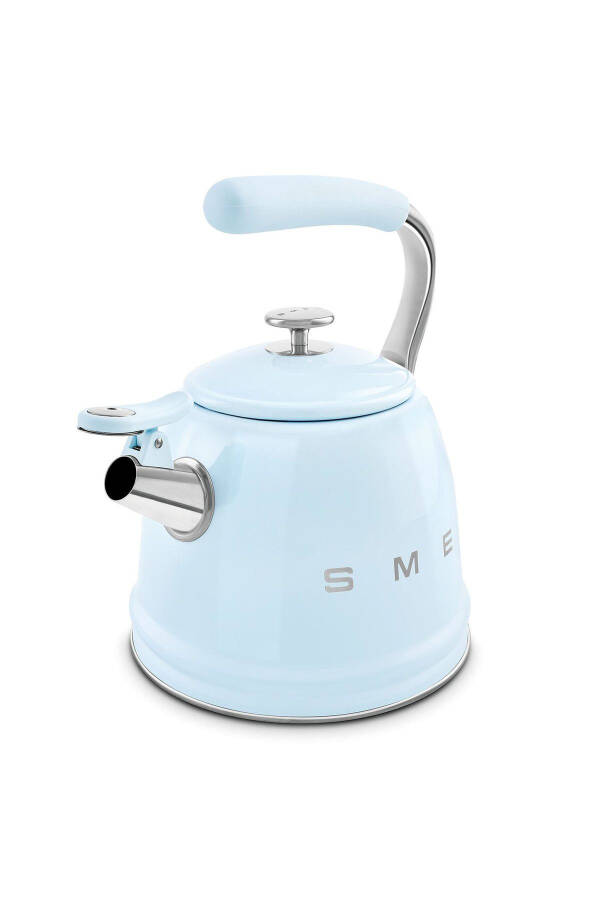 50's Style Pastel Blue Stovetop Whistling Kettle 2.3 Lt - 18