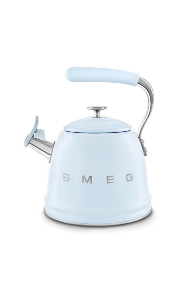 50's Style Pastel Blue Stovetop Whistling Kettle 2.3 Lt - 8