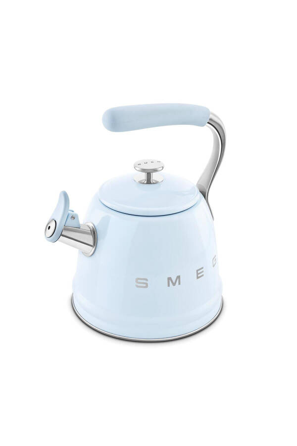 50's Style Pastel Blue Stovetop Whistling Kettle 2.3 Lt - 12