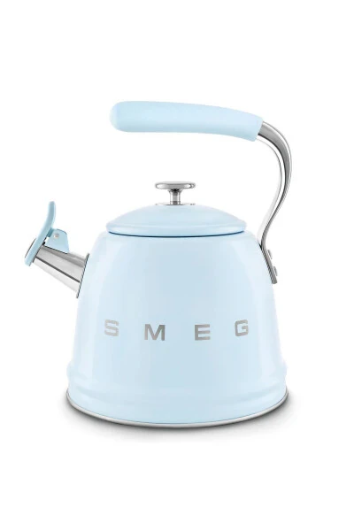 50's Style Pastel Blue Stovetop Whistling Kettle 2.3 Lt - SMEG (1)