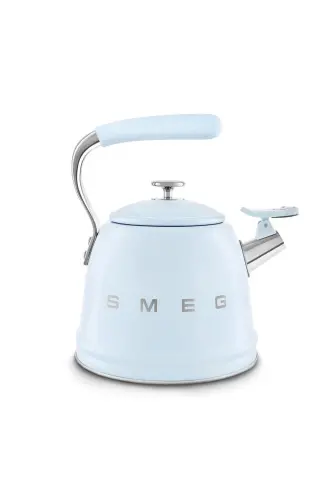50's Style Pastel Blue Stovetop Whistling Kettle 2.3 Lt - SMEG (1)