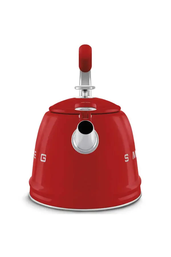 50s Style Red Stovetop Whistling Kettle, 2.3 L - 2