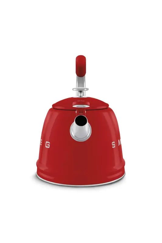 50s Style Red Stovetop Whistling Kettle, 2.3 L - 3