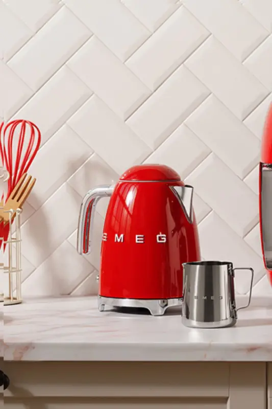 50'S Style Retro Kettle Red Klf03rdeu-Mix - SMEG