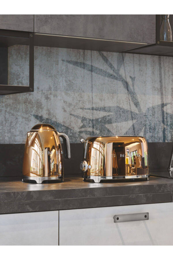 50's Style Special Edition Rose Gold Kettle and 1x2 Toaster Set - 7