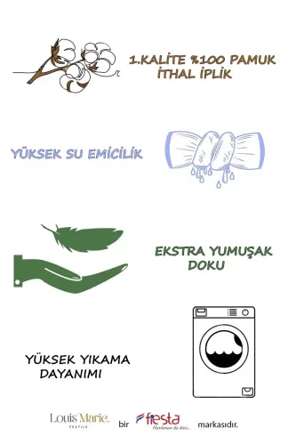 | 50x90 + 70x140 cm. Saçak Detaylı Pamuk | Vip Fıstık Yeşili | Banyo Havlu Seti-Fıstık Yeşil 