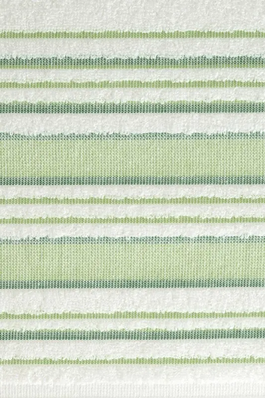 | 50x90 + 70x140 cm. Fringed Cotton | Vip Pistachio Green | Bath Towel Set - 5
