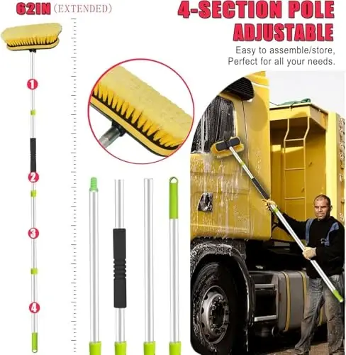 51 dona avtomobil tozalash to'plami, 8000Pa so'rish quvvatiga ega qo'lda ishlaydigan changyutgich, detallash cho'tkasi to'plami bilan avtomobil interyerini detallash to'plami, avtomobilni detallash to'plami, tozalash jeli, avtomobil tozalash vositalari, uzun tutqichli avtomobil yuvish cho'tkasi - 3