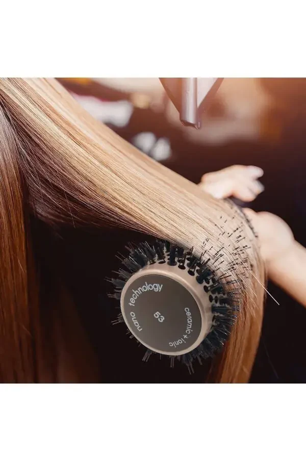 53 Mm-lom1144 Nano Technology Ceramic Ionic Thermal Hair Brush, Natural Horsehair Bristles, Professional - 7