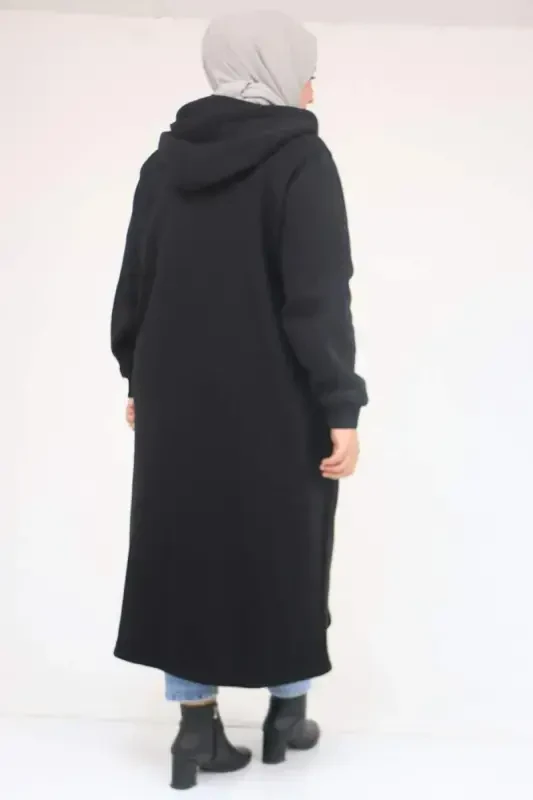 53059 Katta hajmli qo'llari ribanali uch ipli kapalak - Qora - 3