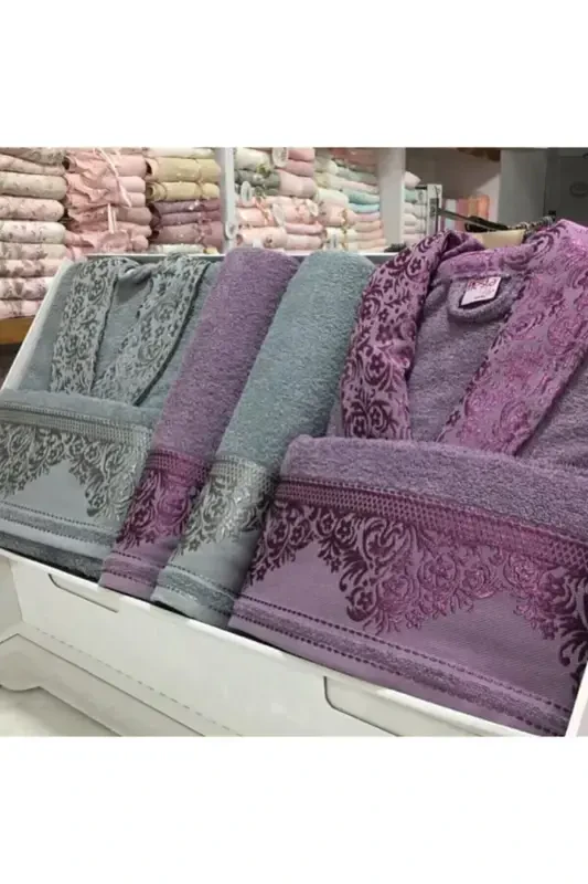 537 Star Pattern Gray-Plum-Plum Gray - FIESTA