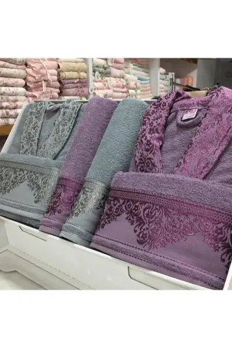 537 Star Pattern Gray-Plum-Plum Gray - 2
