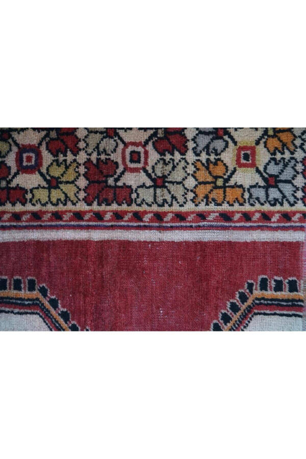 53x53 cm Handwoven Small Doormat Rug Excellent Condition - 7