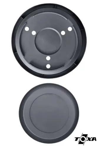 54 lt Antrasit Gri Tabaklı Mat Plastik Yuvarlak Saksı Villa No12 Ø58x41 cm. - 54 Litre (58 cm. ) - 6
