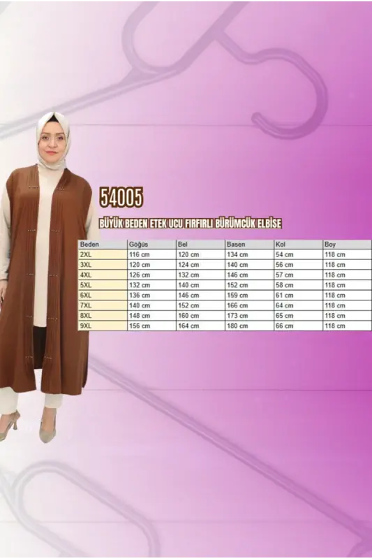 54005 Büyük Beden Patı Pileli Giy Çık Yelek - Lacivert - 2