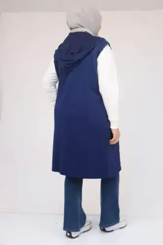 54010 Plus Size Quilted - Modal Vest - Indigo - 3