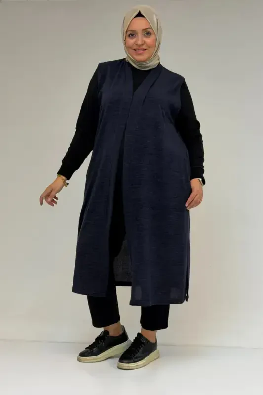 54012 Katta hajmli cho'ntakli Giy-Chiq Mir Nimcha - Indigo - BÜYÜKBEDENIZ