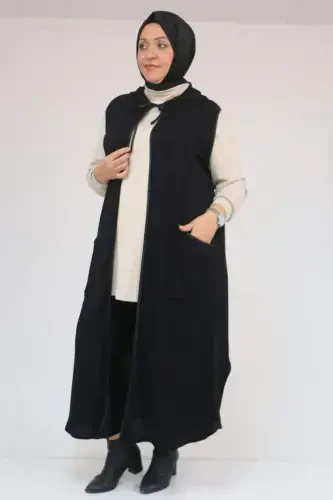 54014 Katta Hajmli Waterport Simli Mir Nimcha - Qora - 1