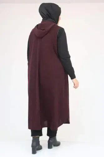 54014 Plus Size Waterport Bias-Cut Mir Vest - Plum - 3