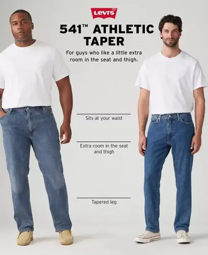541™ Men's Athletic Fit All Season Tech Jeans - Mineral Black - 7