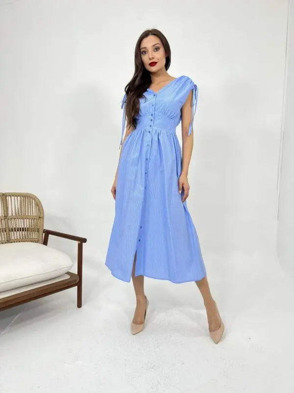 5486 DRESS-DALLAS STRIPED - 1