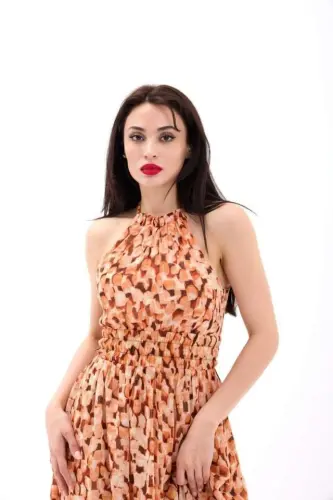 5519 DRESS-ORANGE - 4