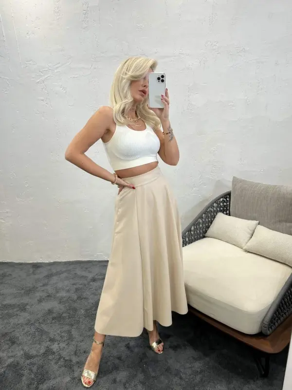 5629 SKIRT-CREAM - 4